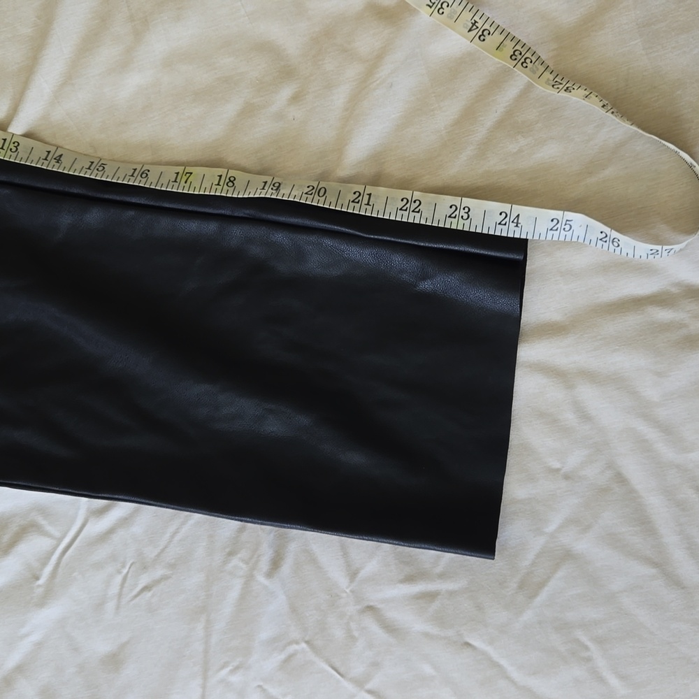 7 for all mankind faux leather black pants high rise ankle xs 7fam - Picture 8 of 8